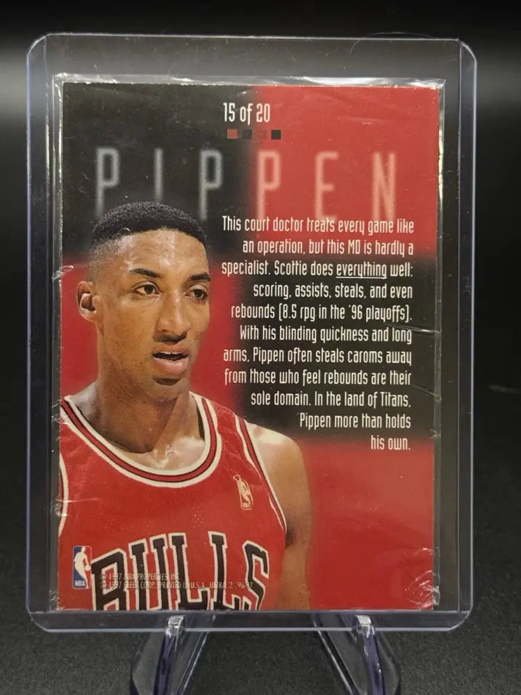 1996-97 Fleer Ultra Scottie Pippen Board Game Insert #15 Bulls HOF Rare 90s NBA