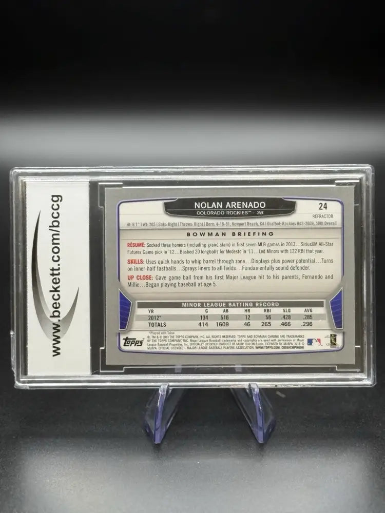 2013 Bowman Chrome Nolan Arenado Rookie RC Green Refractor #24 BCCG 9 Rockies