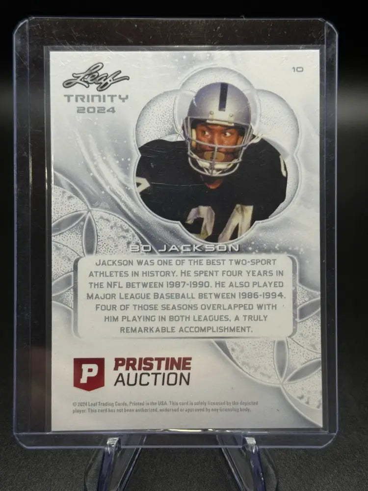 2024 Leaf Trinity Bo Jackson Raiders Football Card #10 Rare