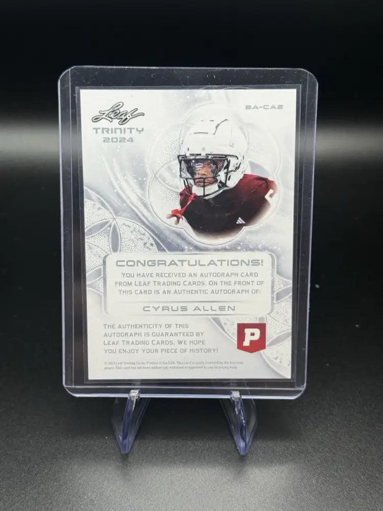 2024 Leaf Trinity Cyrus Allen Auto Rookie Card RC Autograph