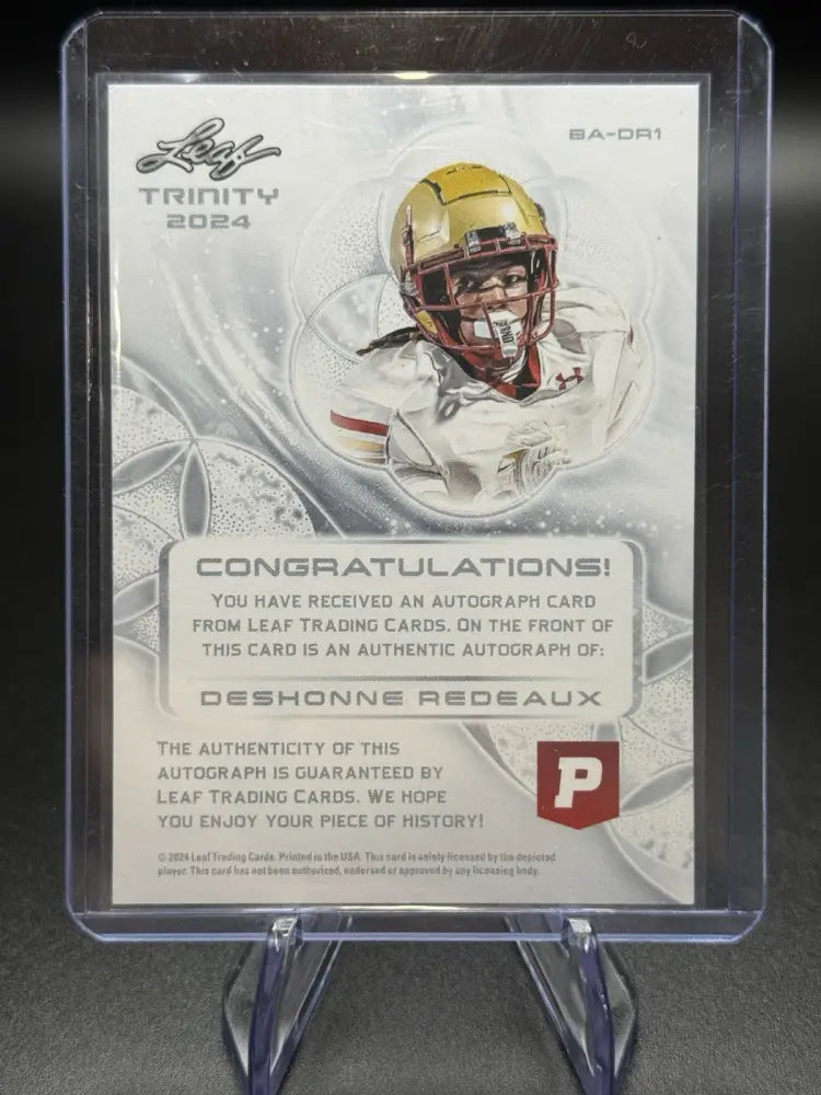 2024 Leaf Trinity Deshonne Redeaux Rookie Auto RC Gold Foil Autograph π₯