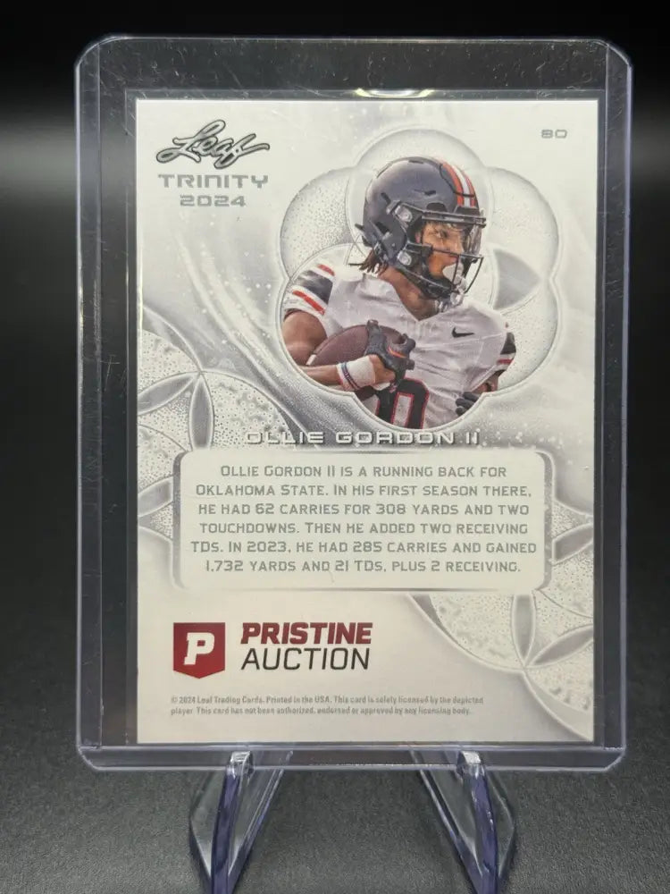 2024 Leaf Trinity Ollie Gordon II /75 Pristine Auction SP Oklahoma State Cowboys