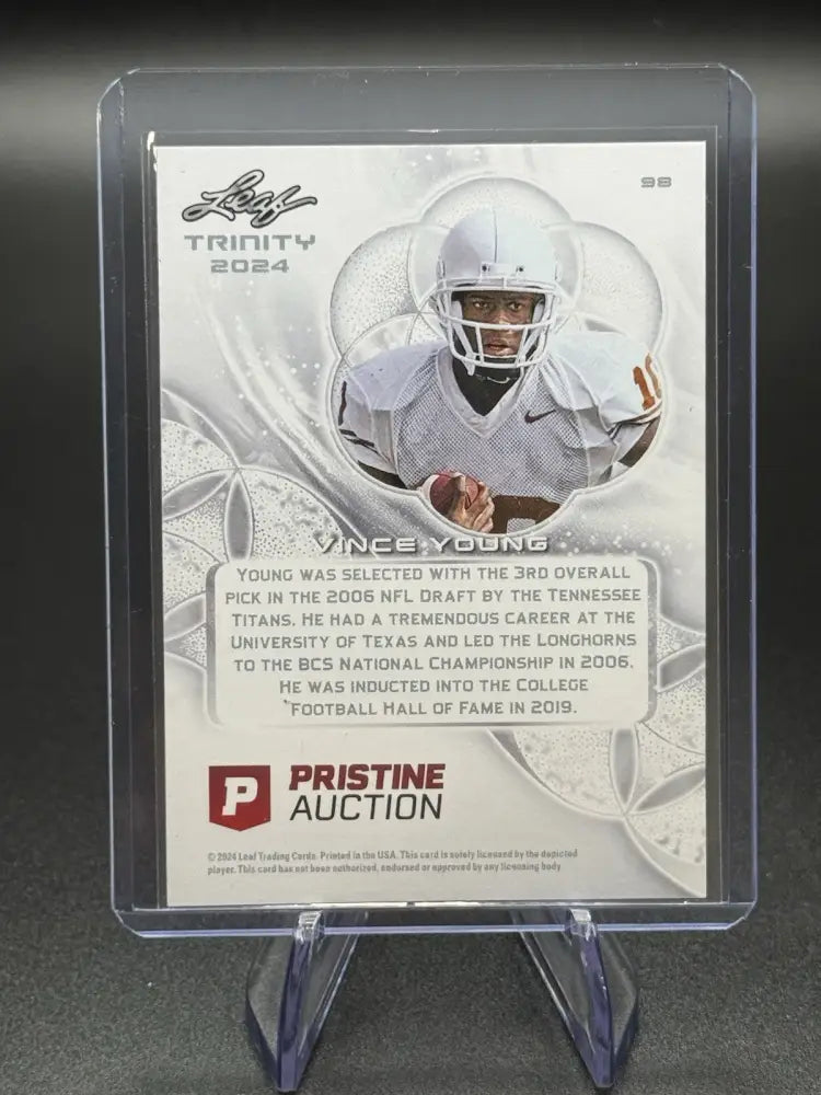2024 Leaf Trinity Vince Young #6/75 Pristine Parallel Short Print Texas Titans