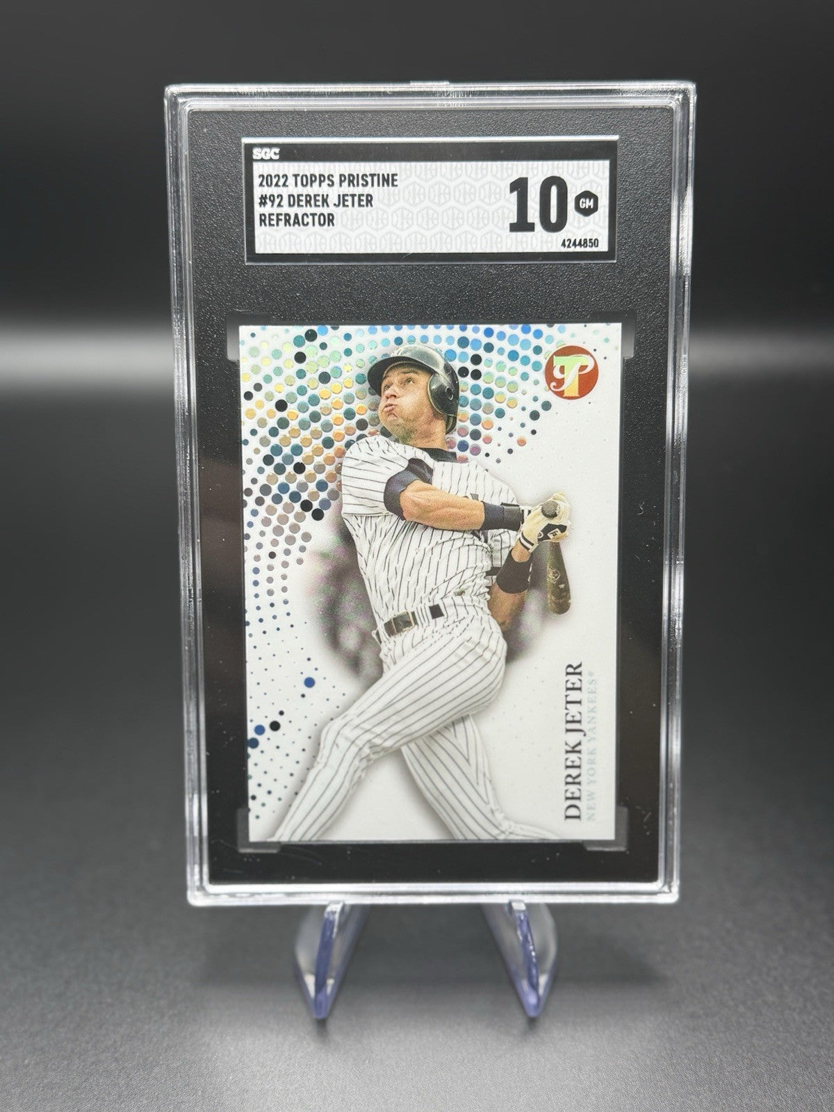 2022 Topps Pristine Derek Jeter Refractor #92 SGC 10 Gem Mint Yankees HOF