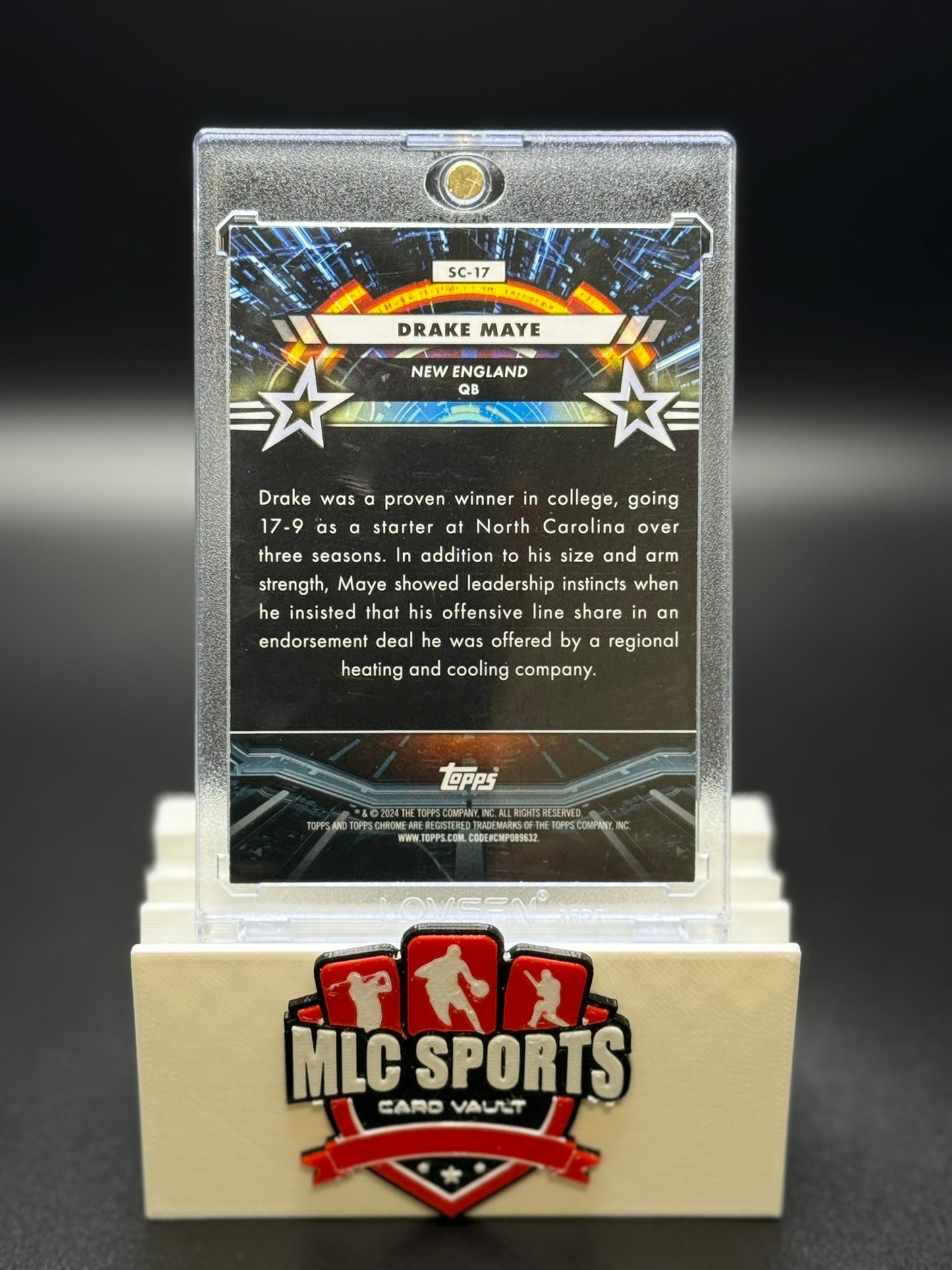 2024 Topps Chrome Cosmic Star Command #SC-17 Drake Maye Rookie Card RC