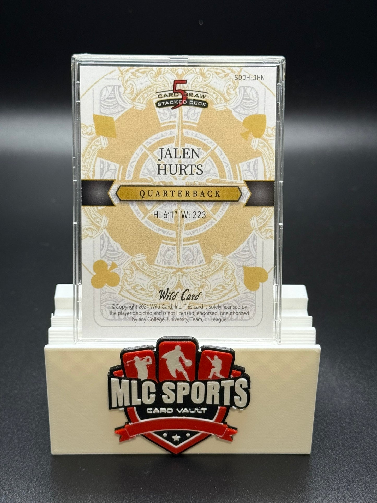 2024 Wild Card 5 Card Draw Stacked Deck Jalen Hurts 1/1
