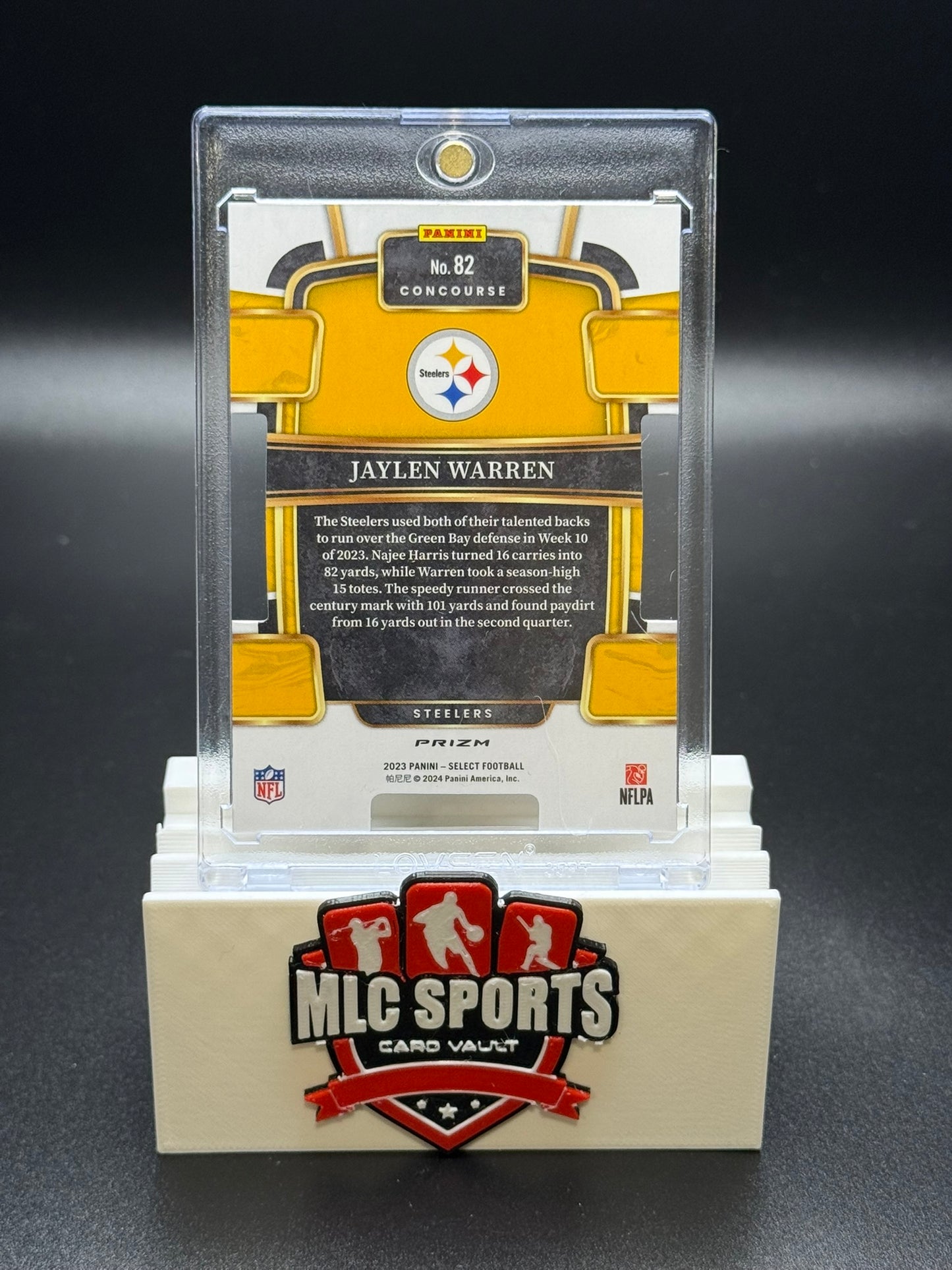 2023 Panini Select Football #82 Jaylen Warren – Pittsburgh Steelers Concourse Prizm Card