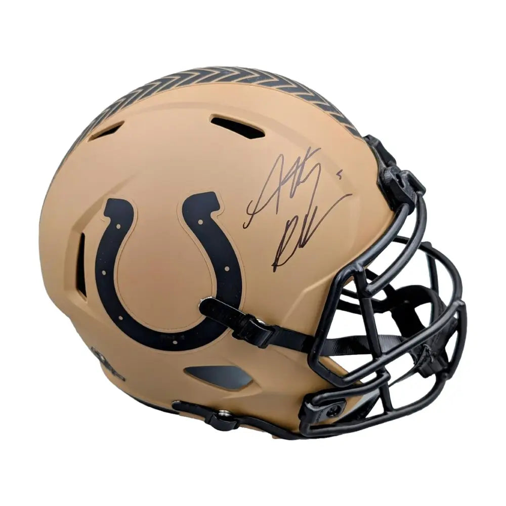 Anthony Richardson Autographed Full Size Salute To Service 23 Replica Helmet - Football Memorabilia