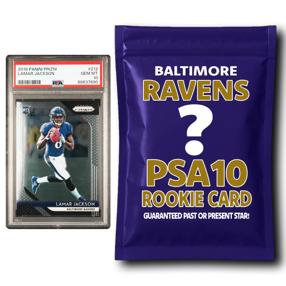 Baltimore Ravens PSA 10 Graded Rookie Card Mystery Pack - Football Mystery
