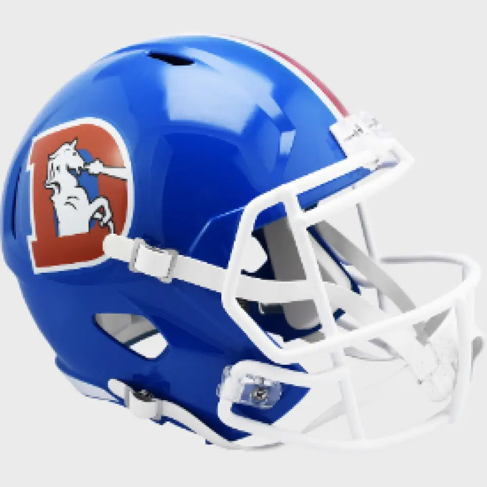 Denver Broncos Full Size 1975 to 1996 Speed Replica Throwback Helmet - NFL - Helmets