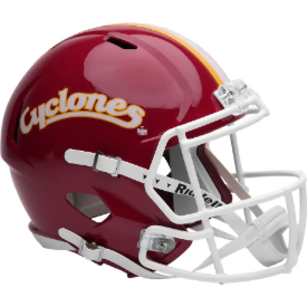 Iowa State Cyclones Full Size Speed Replica Football Helmet Cyclones Red- NCAA. - Helmets