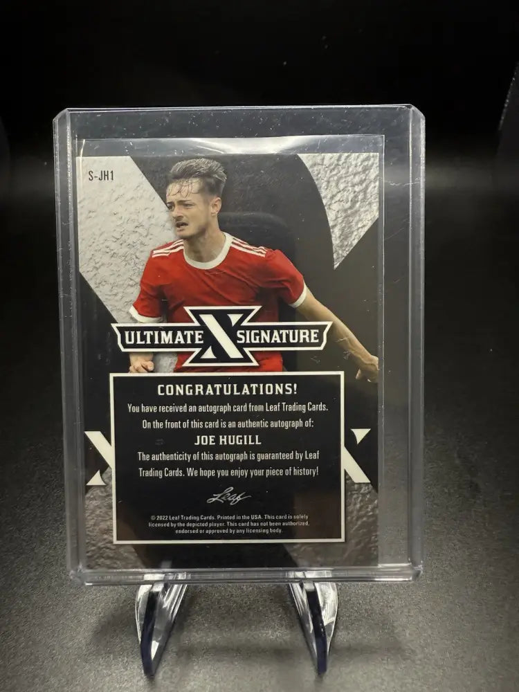 Joe Hugill 2022 Leaf Ultimate X Signature Auto Green 6/6 Manchester United