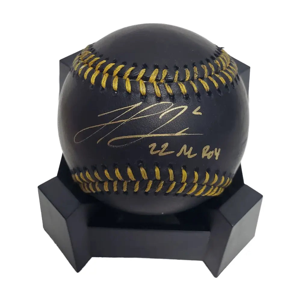 Michael Harris signed Black Major League Baseball w/22 NL ROY Inscription-FAN - Baseball Memorabilia