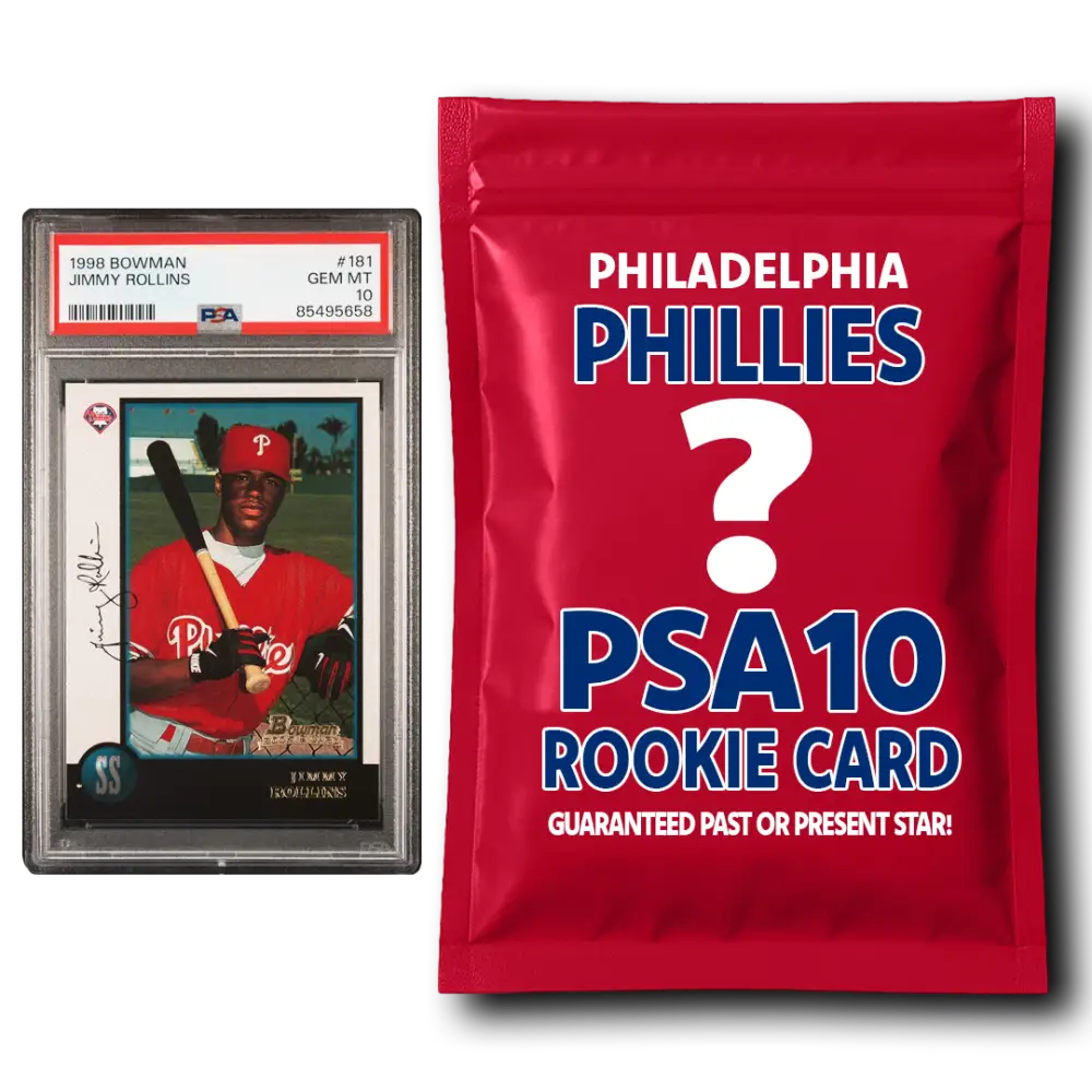 Philadelphia Phillies PSA 10 Graded Rookie Card Mystery Pack - Baseball Mystery Boxes – Sealed Packs Cards &