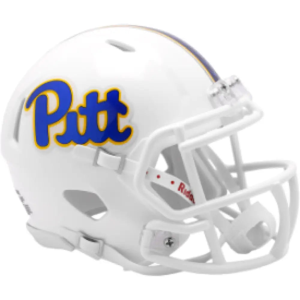 Pittsburgh Panthers NCAA Mini Speed Football Helmet White- NCAA - Helmets