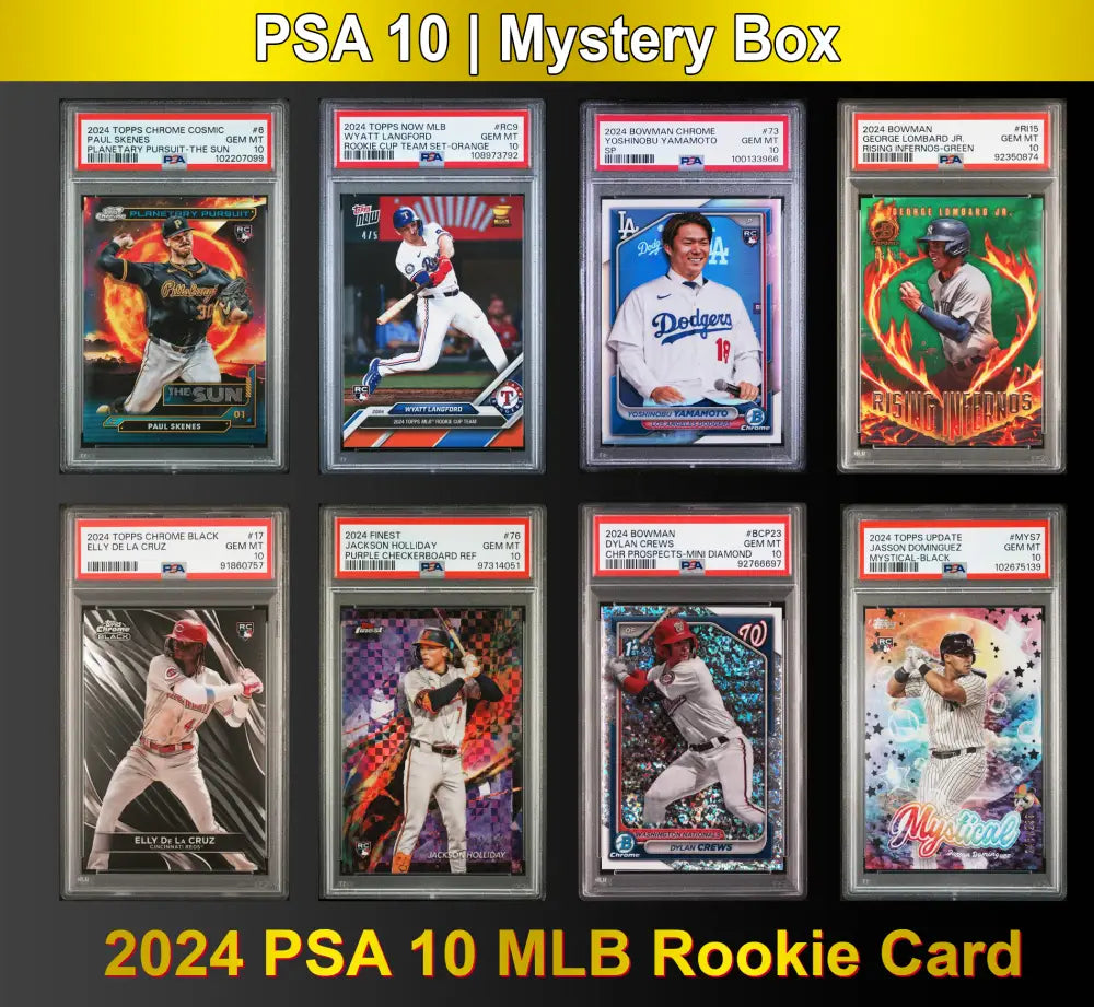 PSA 10 Graded 2024 MLB Baseball Rookie Card Mystery Box (Skenes Elly Holiday & More!) - Baseball Mystery Boxes – Sealed