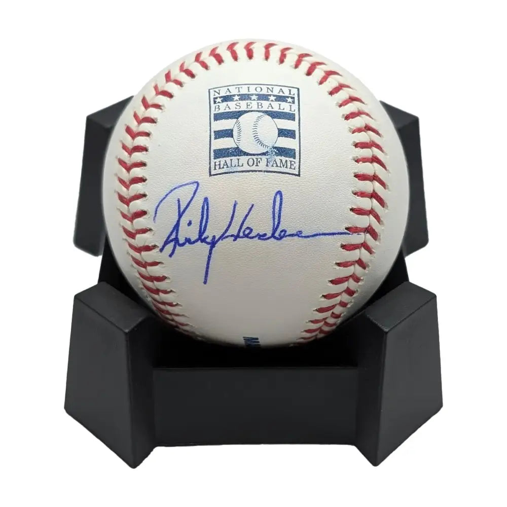 Rickey Henderson Autographed Rawling Authentic Hall Of Fame Baseball - BAS - Baseball Memorabilia