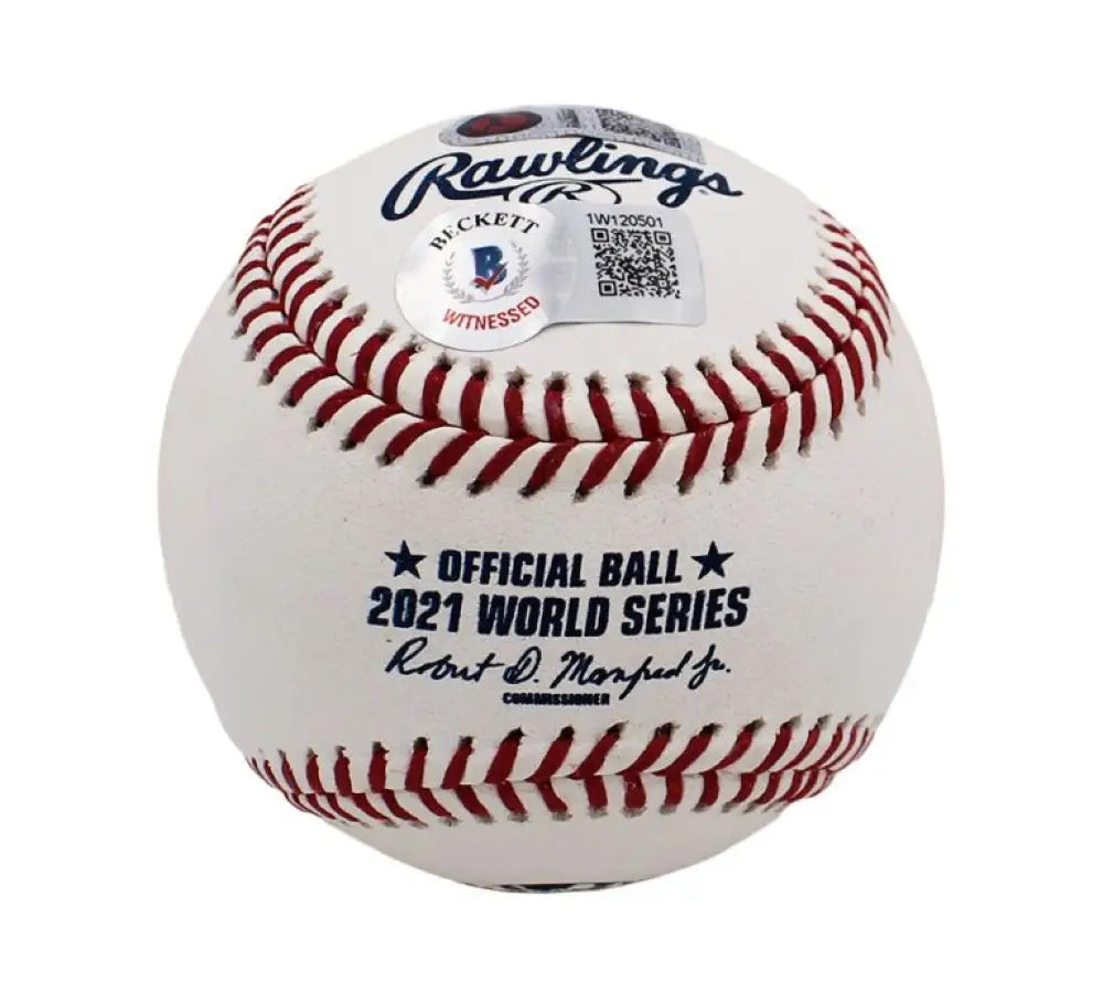 Ronald Acuna signed 2021 World Series Baseball -BAS - Baseball Memorabilia