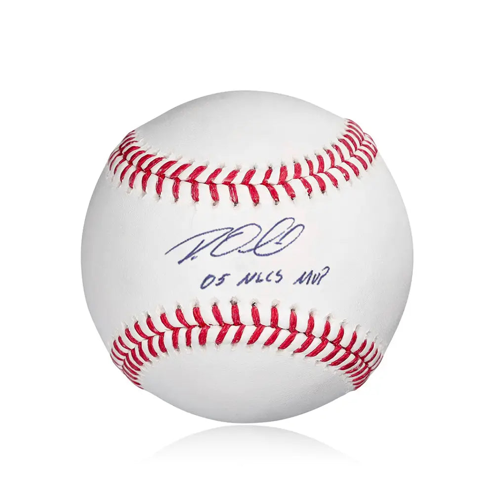 Roy Oswalt Houston Astros Autographed Rawlings Official MLB Baseball - Inscribed ’05 NLCS MVP’ - Baseball Memorabilia