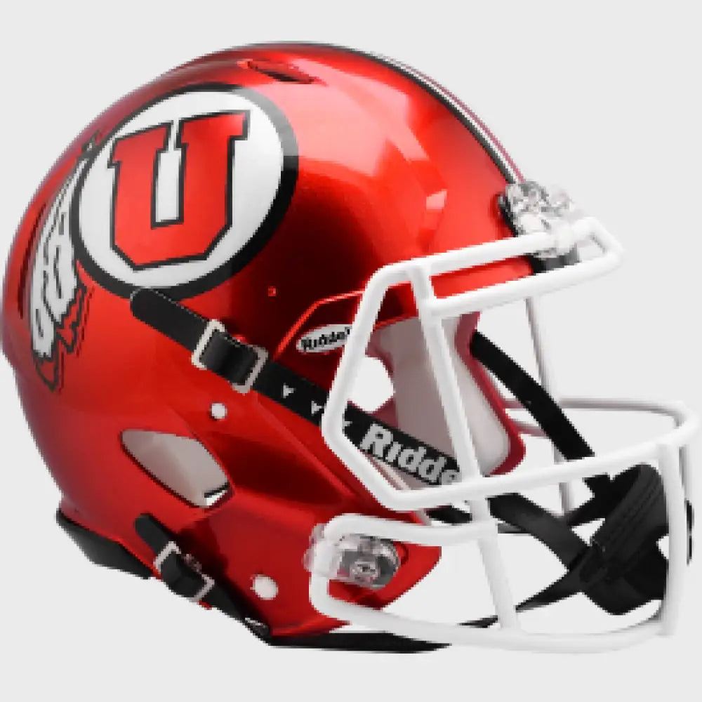 Utah Utes Full Size Speed Replica Football Helmet Radiant Red - NCAA - Helmets
