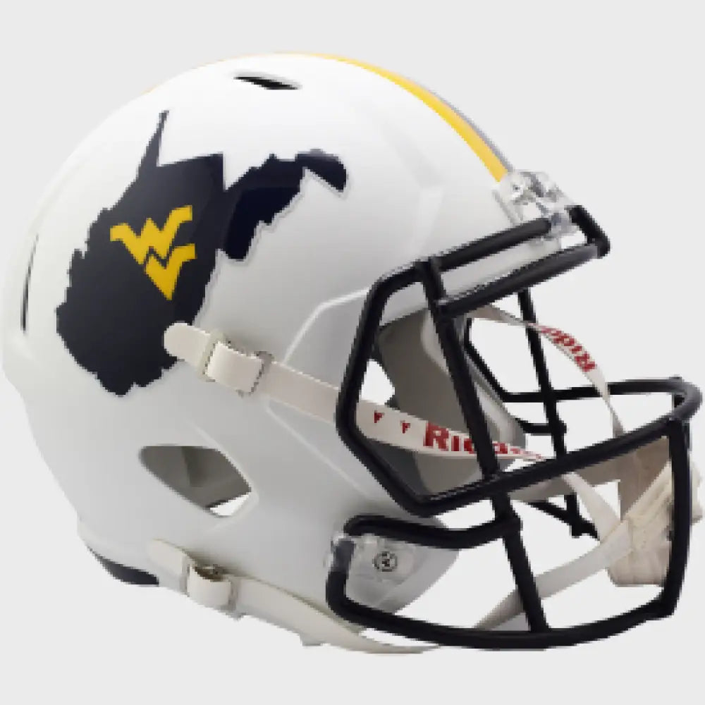 West Virginia Mountaineers Full Size Speed Replica Football Helmet Backyard Brawl- NCAA - Helmets
