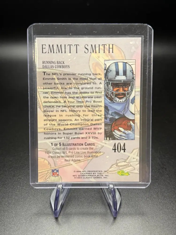 1994 Classic Pro Line Live Illustration Emmitt Smith #404 1 of 5 Art Card