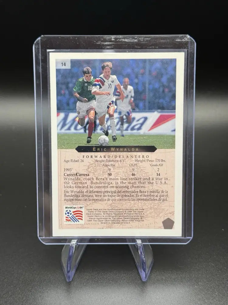 1994 Upper Deck World Cup English/Spanish - Eric Wynalda #14 (RC)