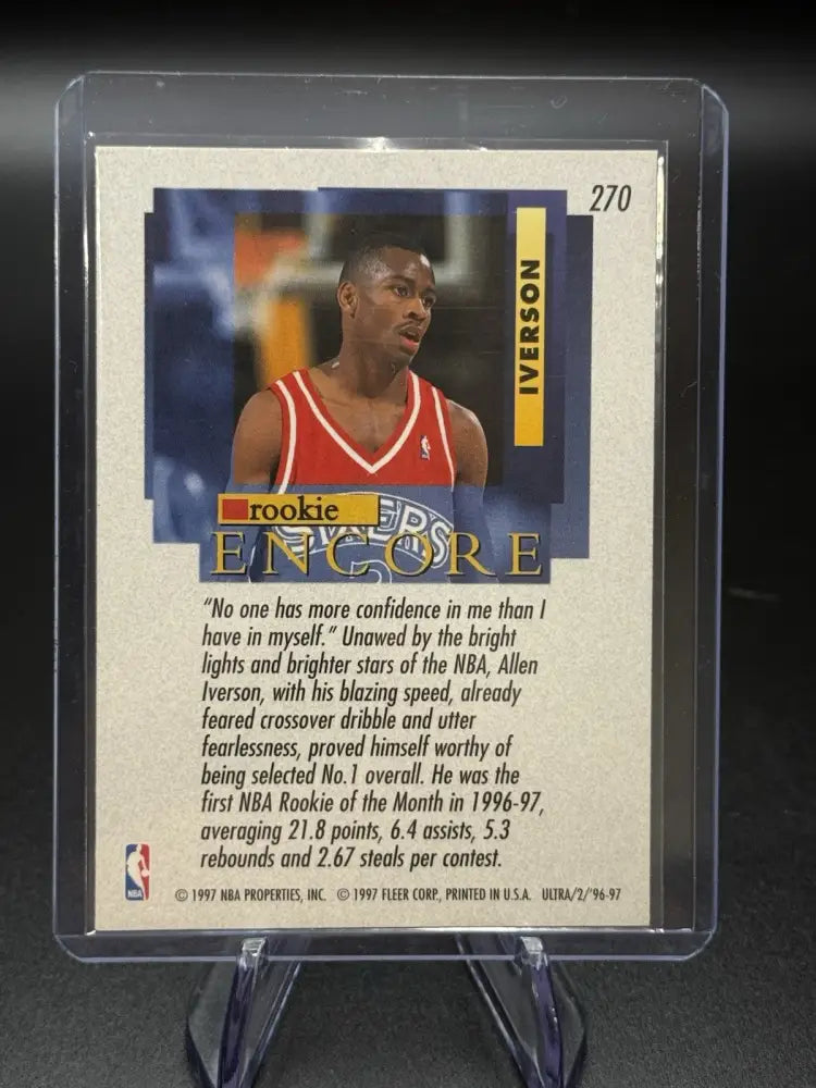 1996-97 Fleer Ultra - Encore Rookies Allen Iverson #270 (RC)