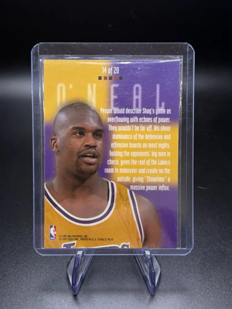 1996-97 Fleer Ultra Shaquille O’Neal Board Game Insert #14 Lakers HOF Rare