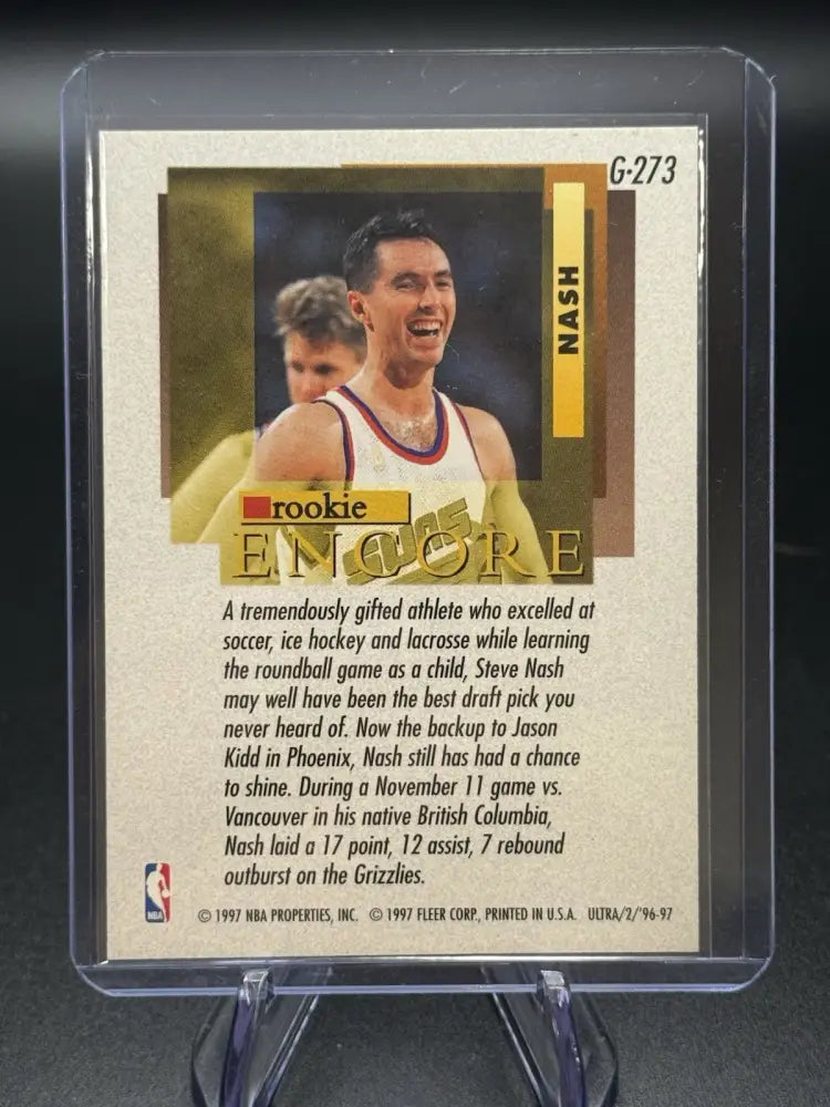1996-97 Fleer Ultra - Encore Rookies Steve Nash #G-273 Gold Medallion Edition...
