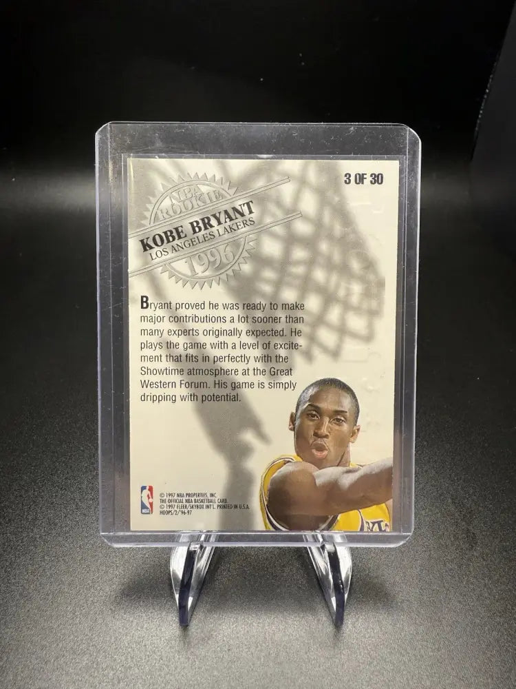 1996-97 NBA Hoops - Nba Rookie Kobe Bryant #3 (RC)