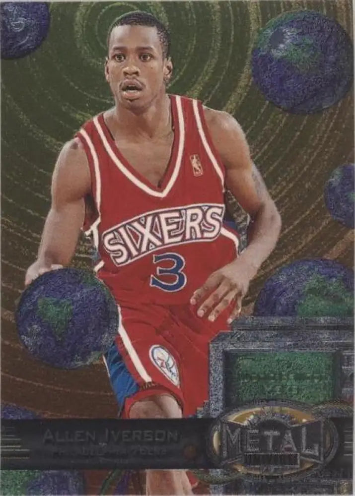 1997-98 Metal Universe - Allen Iverson #20 Reebok Silver