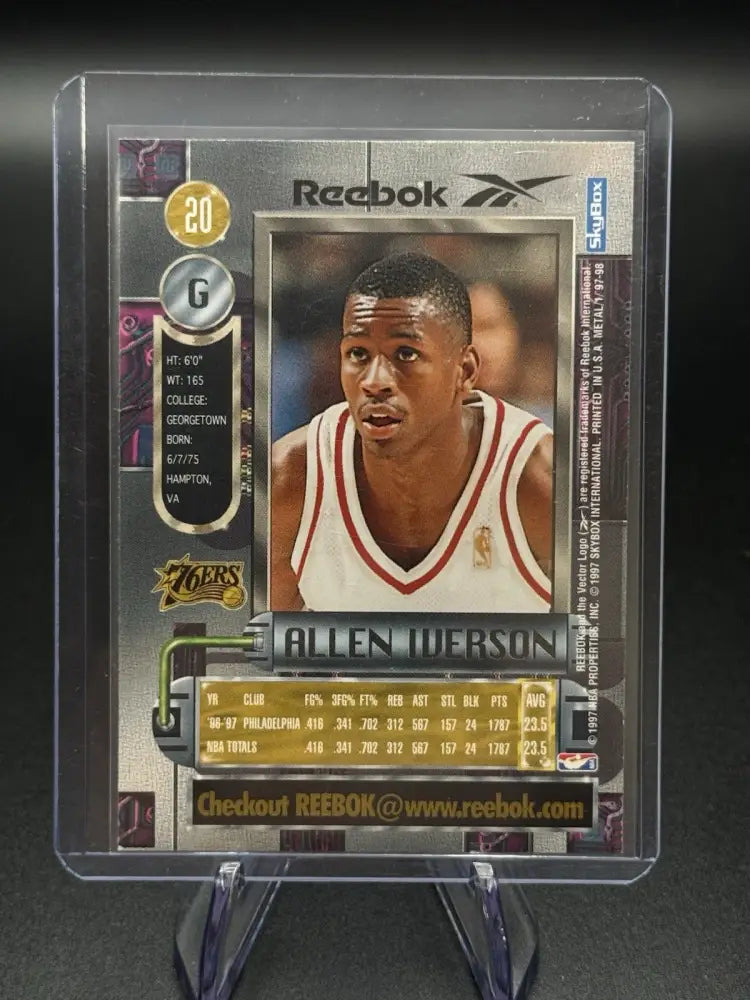 1997-98 Metal Universe - Allen Iverson #20 Reebok Silver