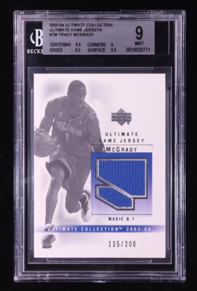 2003-04 UD Ultimate Collection Tracy McGrady Jersey #135/200 BGS 9 Mint Magic