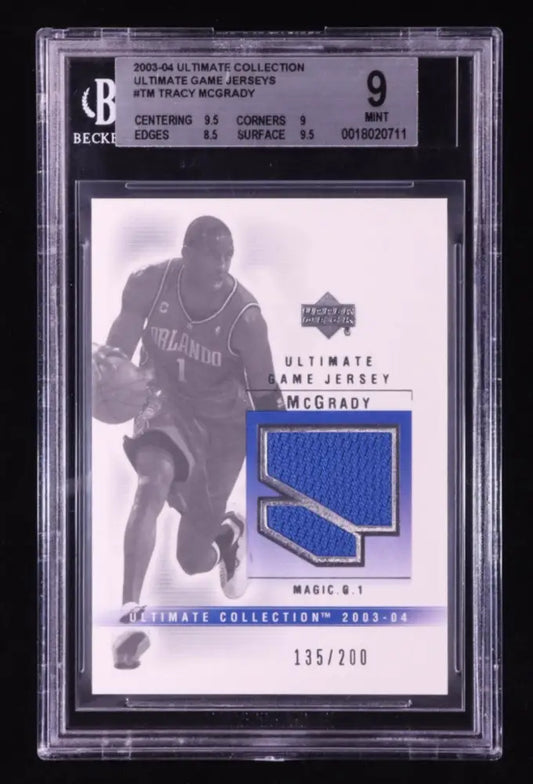2003-04 UD Ultimate Collection Tracy McGrady Jersey #135/200 BGS 9 Mint Magic