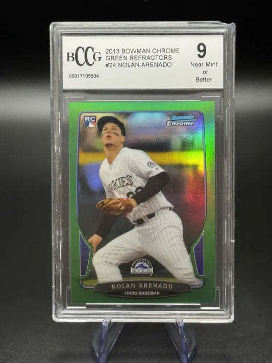 2013 Bowman Chrome Nolan Arenado Rookie RC Green Refractor #24 BCCG 9 Rockies