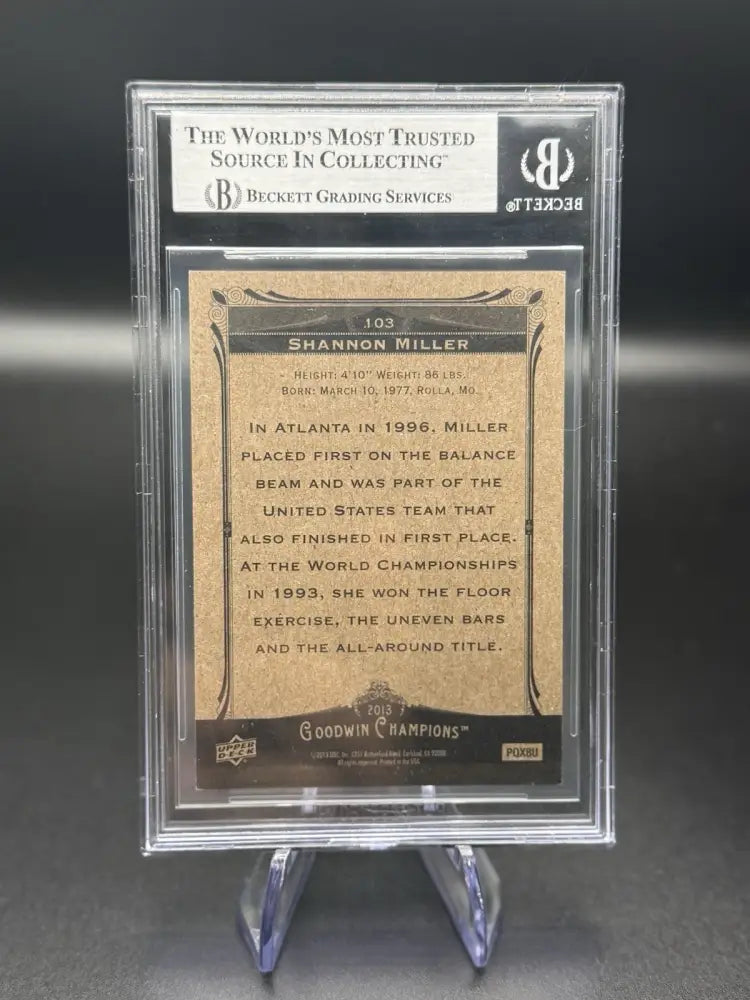 2013 UD Goodwin Champions Shannon Miller Auto #103 Beckett Authentic Gymnastics