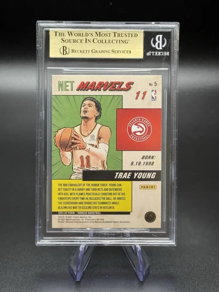 2021-22 Donruss Net Marvels Trae Young Press Proof BGS 9.5 Gem Mint