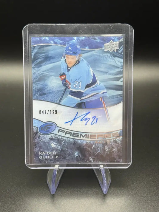 2022-23 Upper Deck Ice Kaiden Guhle Premieres Auto #/199 - Canadiens