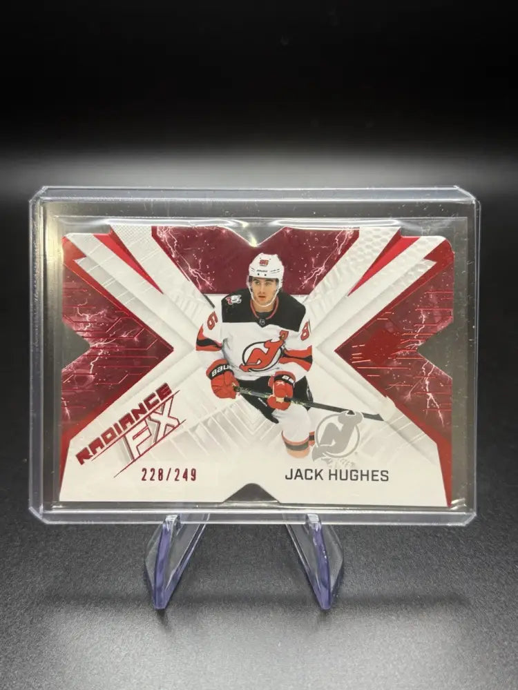 2022-23 Upper Deck SPx Radiance FX Jack Hughes #228/249 Devils SSP Rare