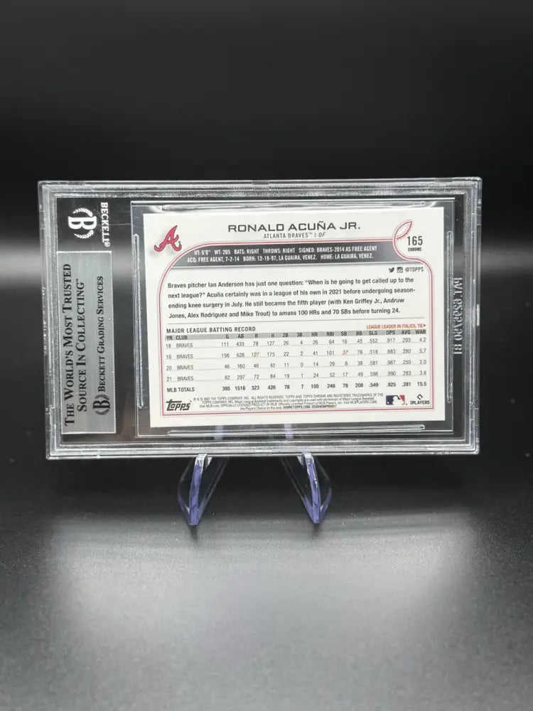 2022 Topps Chrome Ronald Acuña Jr. #165 BGS 9 Braves MVP 🔥