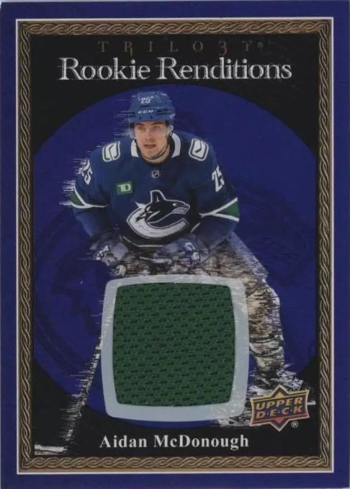 2023-24 Upper Deck Trilogy - Rookie Renditions Aidan McDonough #RR-21 Jersey...