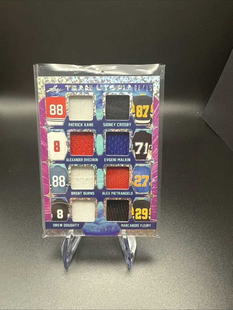 2023 Leaf In The Game Used Hockey Team Utopia Multi-Player Relic Card – #06/15