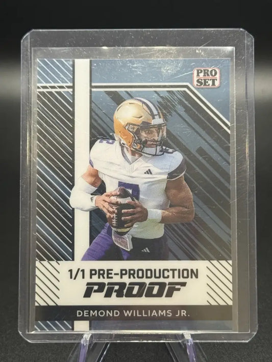 2023 Leaf Pro Set Demond Williams Jr. 1/1 Pre-Production Proof Rookie RC