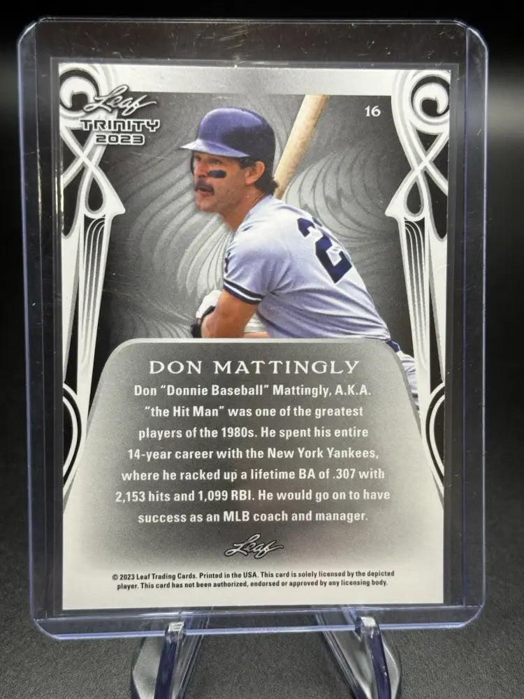 2023 Leaf Trinity Mega Box - Don Mattingly #16