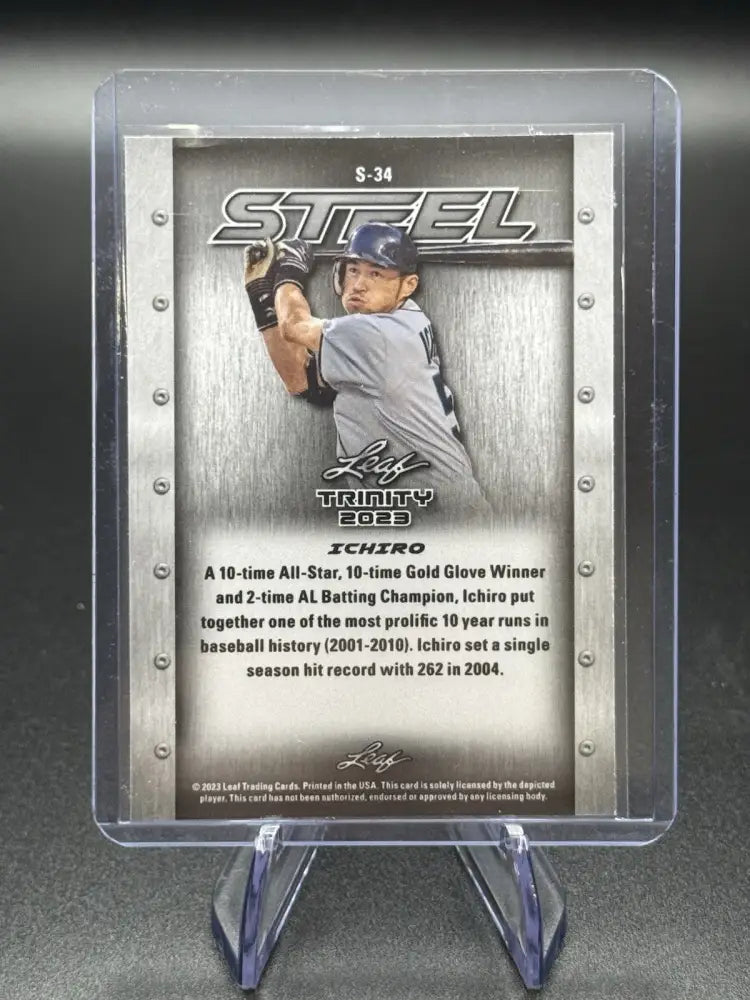 2023 Leaf Trinity Mega Box - Steel Ichiro Suzuki #S-34 Silver Stars & Dots