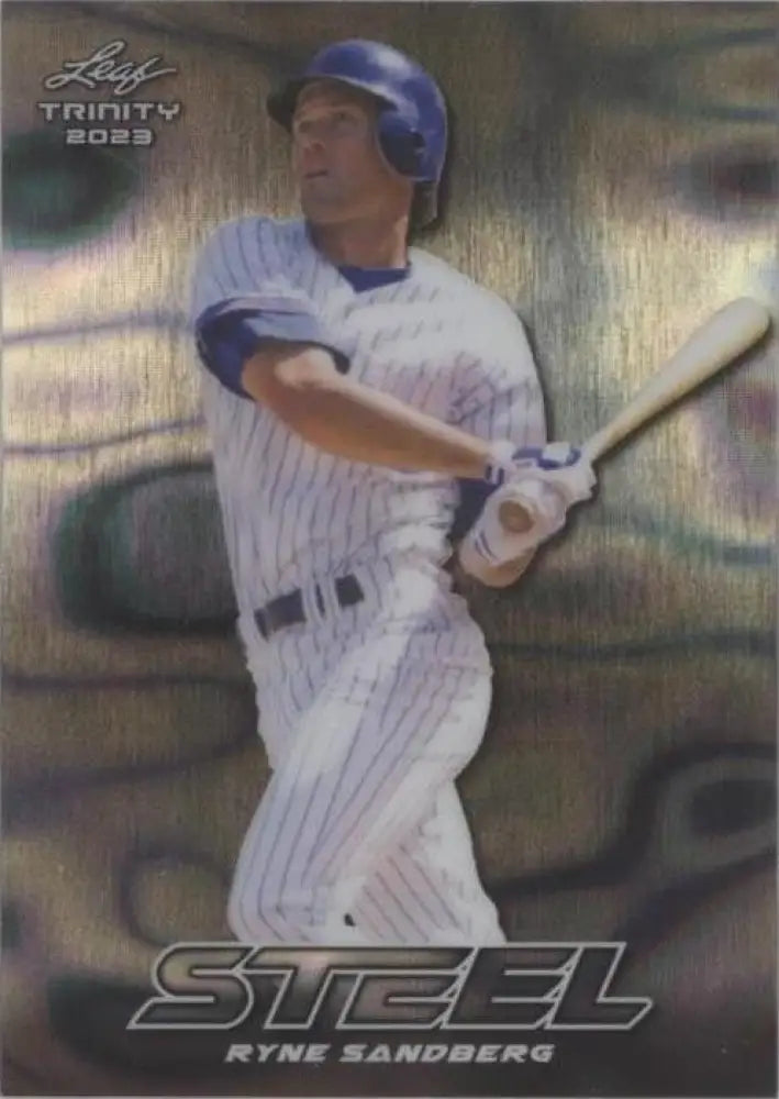 2023 Leaf Trinity Mega Box - Steel Ryne Sandberg #S-65 Silver Lava