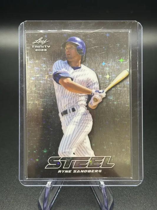 2023 Leaf Trinity Mega Box - Steel Ryne Sandberg #S-65 Silver Lava