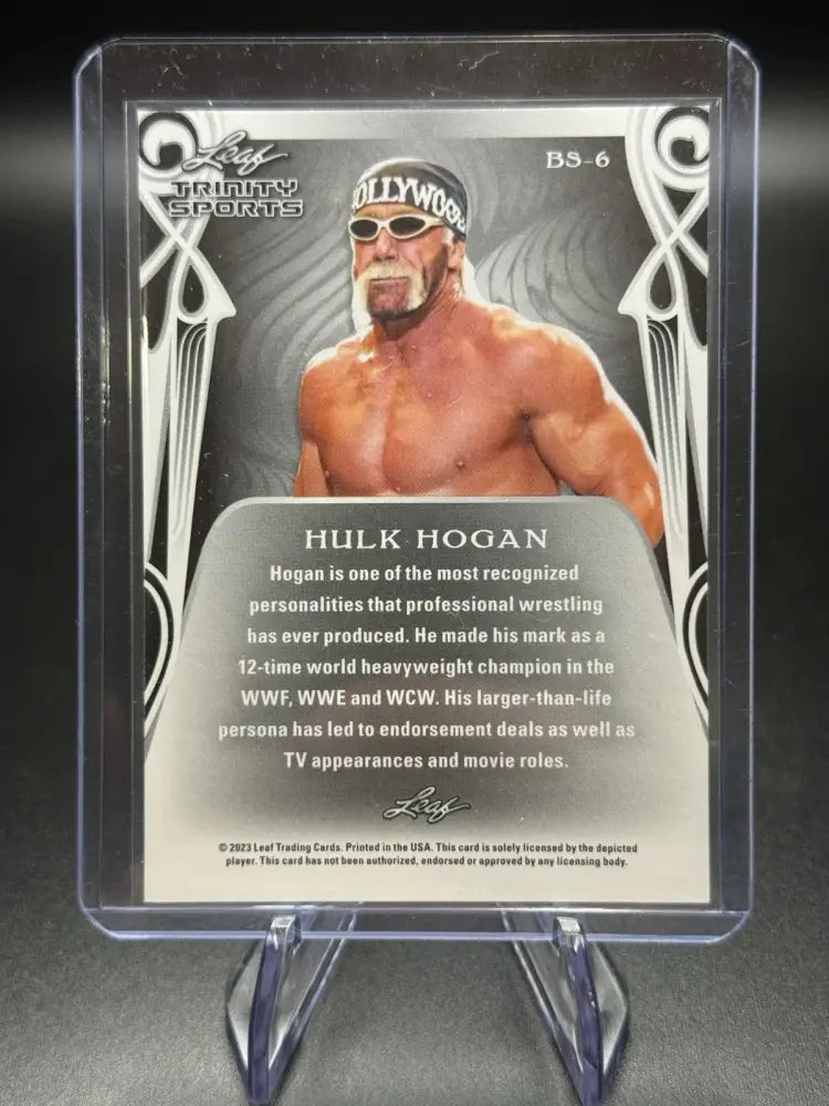 2023 Leaf Trinity Sports Hulk Hogan BS-6 Wrestling Legend Card