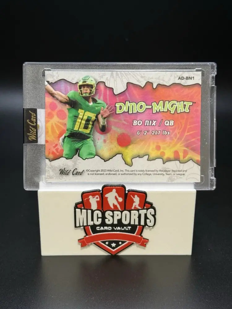 2023 Wild Card Alumination Dino-Might Bo Nix RC #AD-BN1 8/8 Rookie Serial